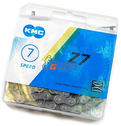 Цепь 116 зв. KMC Z-7  (6 -7скоростей)  Gray/Brown (Z-50) пластиковая упаковка