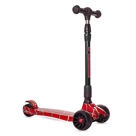 Самокат MG055 (светящиеся колёса, красный)