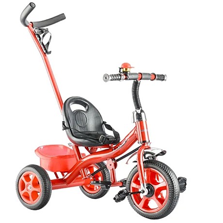 Велосипед 3-х колесный  ROCKET с родительской ручкой (красный)