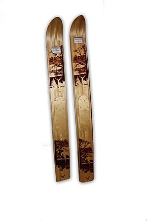 Лыжи 165 см промысловые DEER деревянные (1С11, 165см, лак)