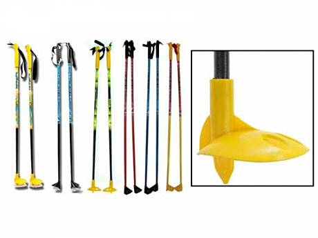 Палки 090 см лыжные стеклопластиковые TREK Universal, ЦСТ (lemon)