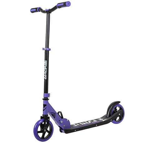 Самокат городской NOVATRACK JUNGLE PRO сталь+пластик, складной, эргономичный Y-руль, фиолетовый