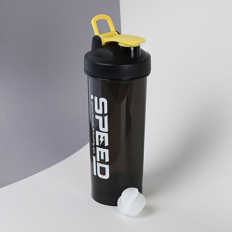 Бутылка/Шейкер SPEED SHS-800 для спортивного питания 800мл Черная