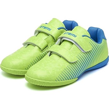 Бутсы 34 размер футбольные ATEMI SBA-006 TURF KIDS (ярко-салатовый/синий)				