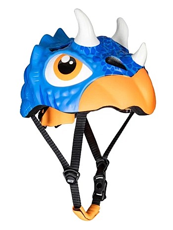 Шлем детский STG Triceraptors, обхват 49-55 см, синий с оранжевым