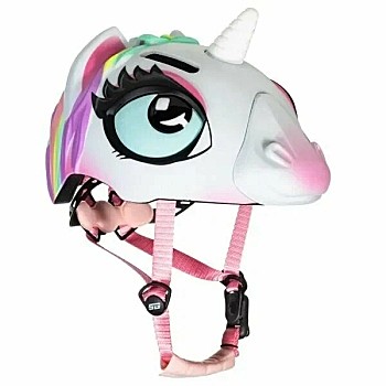 Шлем детский STG Unicorn, обхват 49-55 см, белый с розовым
