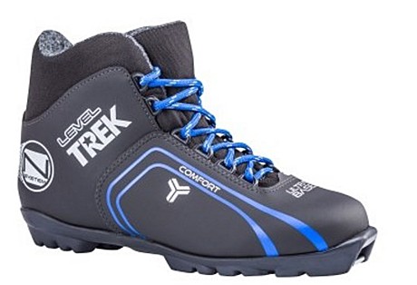 Ботинки 45 размер лыжные TREK Level3 черный (лого синий) N (RU45;EU46;CM29)