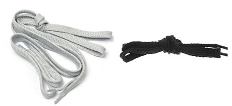 Шнурки для обуви, плоские, ширина 7мм, 110см, цвета белый, черный