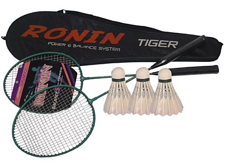 Набор для бадминтона Ronin Tiger 2 ракетки+3 волана+чехол