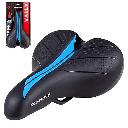 Седло детское COMIRON VALLY N942B 235x145мм черный-синий (без замка)