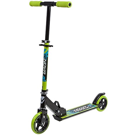 Самокат городской NOVATRACK JUNGLE сталь, складной, ватер стикер, колеса дизайн.145*125ммPU, черн/зе