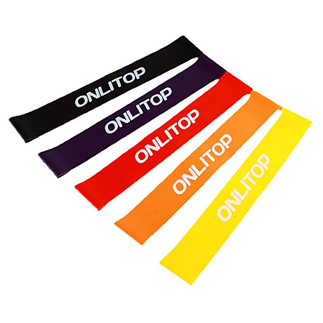 Набор из 5 фитнес резинок 30 х 5 см, нагрузка 20, 35, 45, 55, 75кг