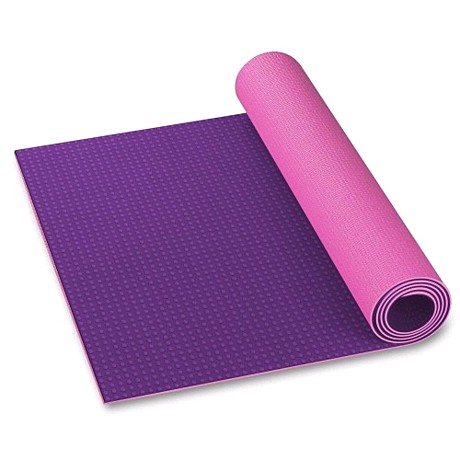Коврик для йоги и фитнеса INDIGO PVC двусторонний 173*61*0,6 см Розово-фиолетовый