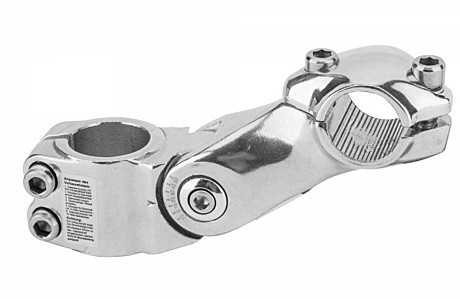 Вынос руля 28,6*25,4-105мм Logan CN-3358 алюминиевый регулируемый для безрезьбовой вилки серебристый