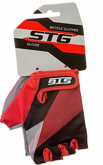 Перчатки велосипедные STG 912 (ХЛ, черно-красные)