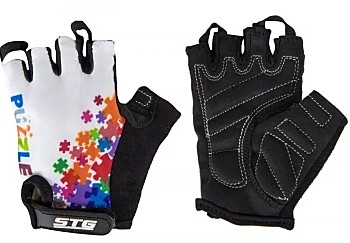 Перчатки велосипедные детские STG AL-05-1589 (С, пазлы)