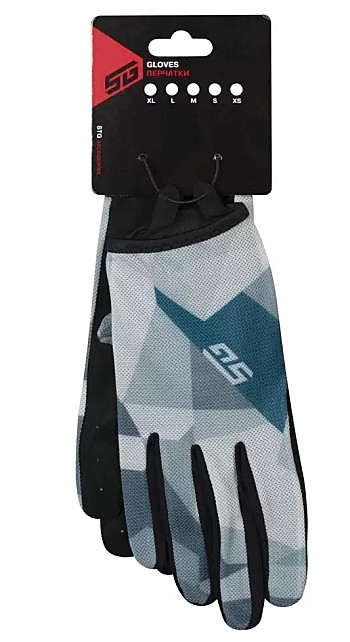 Перчатки велосипедные STG Sens Skin (L, камуфляж) полноразмерные