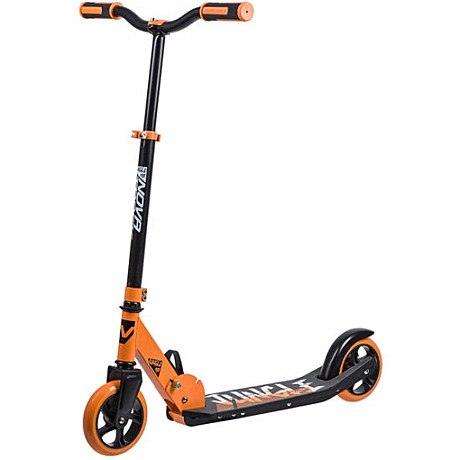 Самокат городской NOVATRACK JUNGLE сталь+пластик, складной, эргономичный Y-руль, оранжевый