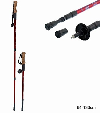 Палки для скандинавской ходьбы C-102 красные