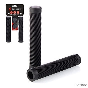 Ручки руля 160 мм SG-160TK-TPE-BB-BAG с заглушками (черные)