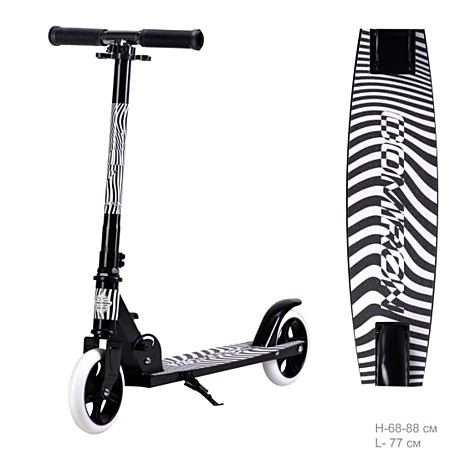 Самокат COMIRON 145мм Zebra GT2021-Z1 2-х колесный алюминиевый Зебра