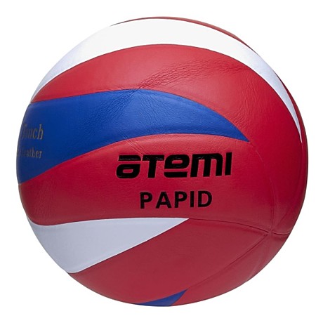 Мяч волейбольный Atemi RAPID, синтетическая кожа PU Soft, синий/бел/красн