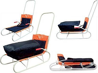 Санки детские складные с толкателем  без чехла