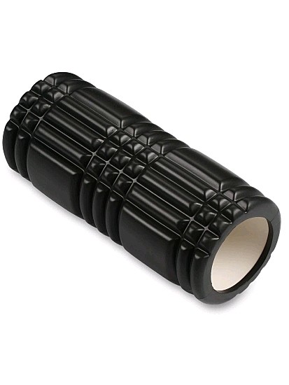 Ролик массажный для йоги INDIGO PVC Черный 33*14 см
