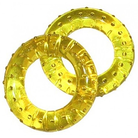 Эспандер кистевой кольцо массажное IRON MASTER 7см желтый