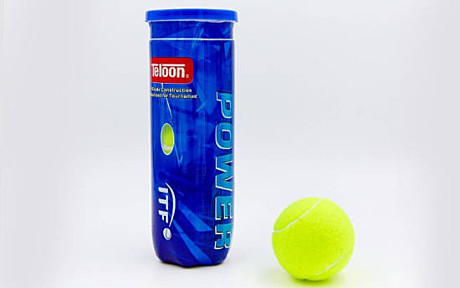 Мяч для большого тенниса TELOON (3 шт в тубе) тренировочный Класс В