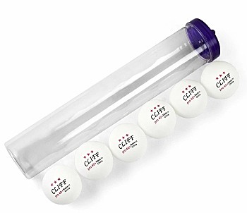 Мяч для настольного тенниса CLIFF 3 звезды 6 штук белые