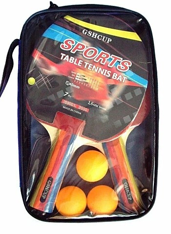 Набор для настольного тенниса GOLD SHIELD CUP (2 ракетки, 3 шарика) в чехле