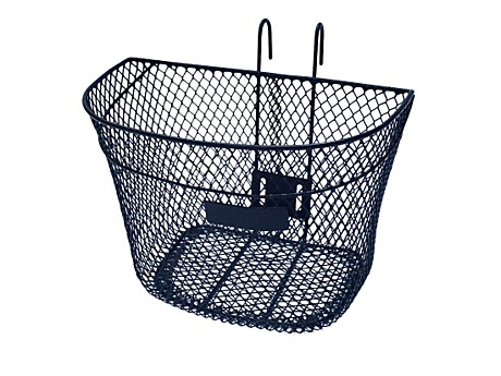 Корзина для велосипеда ,пластик  (с  ручкой ,съёмная , цвет чёрный ) №10.