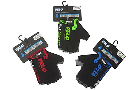 Перчатки велосипедные детские VELO STRONG (5XS, черный-синий)