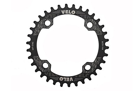Звезда передняя 34Т Narrow Wide PCD-104 алюминиевая, фирма VELO
