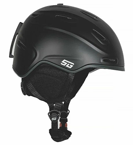Шлем зимний STG HK004, L (58-61 см), черный с серым	