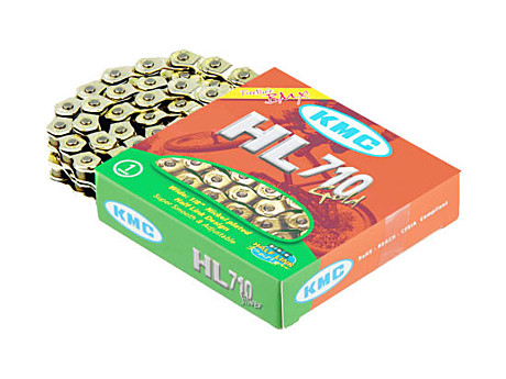 Цепь 100 зв. BMX KMC HL 710 GOLD/SILVER
