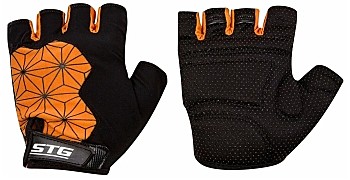 Перчатки велосипедные STG Replay unisex (XЛ, черно-оранжевые)