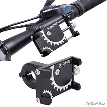 Держатель для телефона KRAFTBIKE 82-127мм  алюминиевый (черный) 107гр