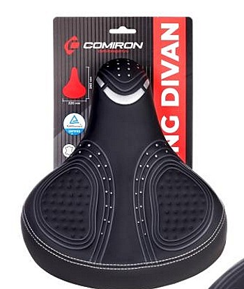 Седло COMIRON KING DIVAN 167-1C 260x220 супер комфортное Черный-серый (без замка)