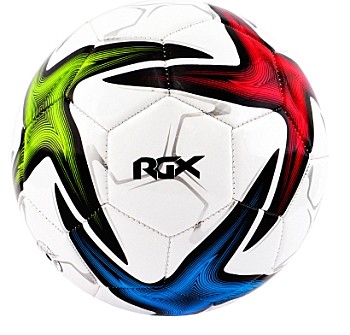 Мяч футбольный RGX-FB-1725 White/Red/Blue/Green Sz5