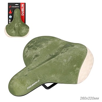 Седло COMIRON DUBLIN C106-Gr-Ye 260x220комфортное Зеленый-желтый (без замка)