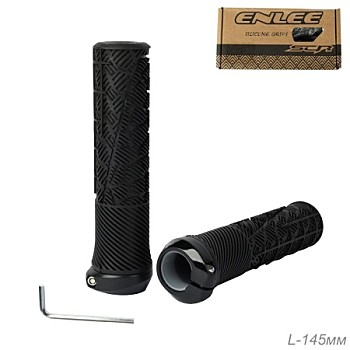 Ручки руля 145 мм ENLEE эргономичные ультрамягкие с PC струбцинами (Black)