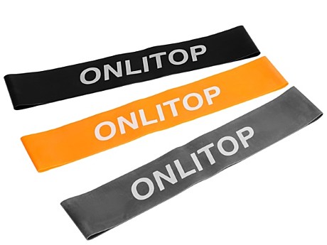 Набор из 3 фитнес резинок 30 х 5 см, нагрузка 10, 14, 22 кг 1890566