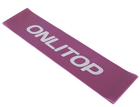 Фитнес-резинка 30,5 х 7,6 х 0,7 см, нагрузка до 6 кг, цвет фиолетовый